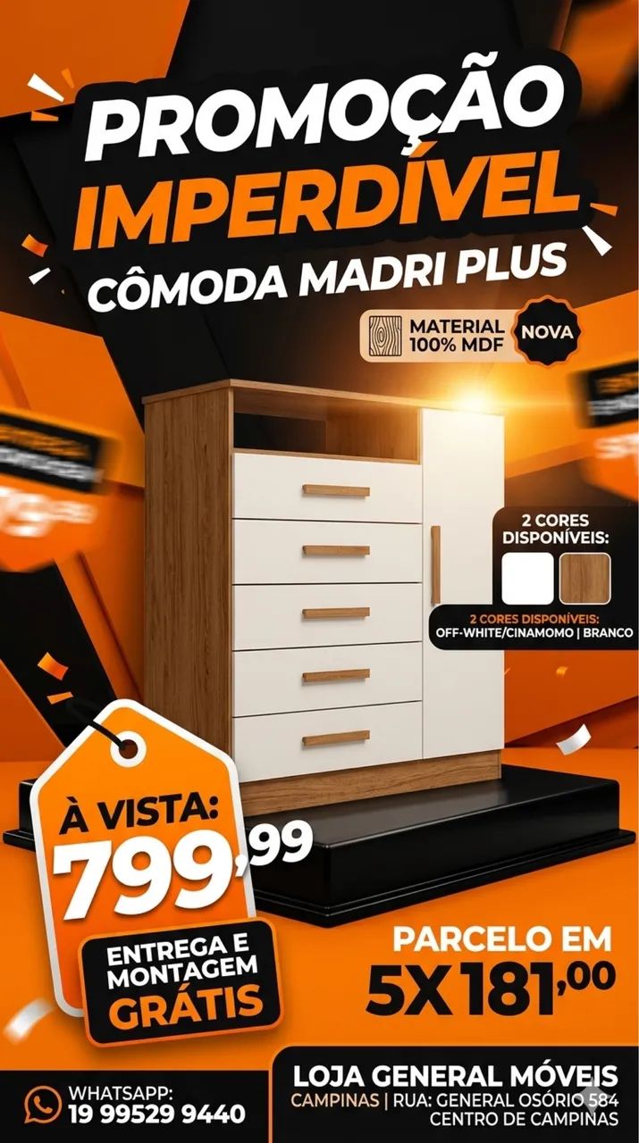 Cômoda nova entrego montado 