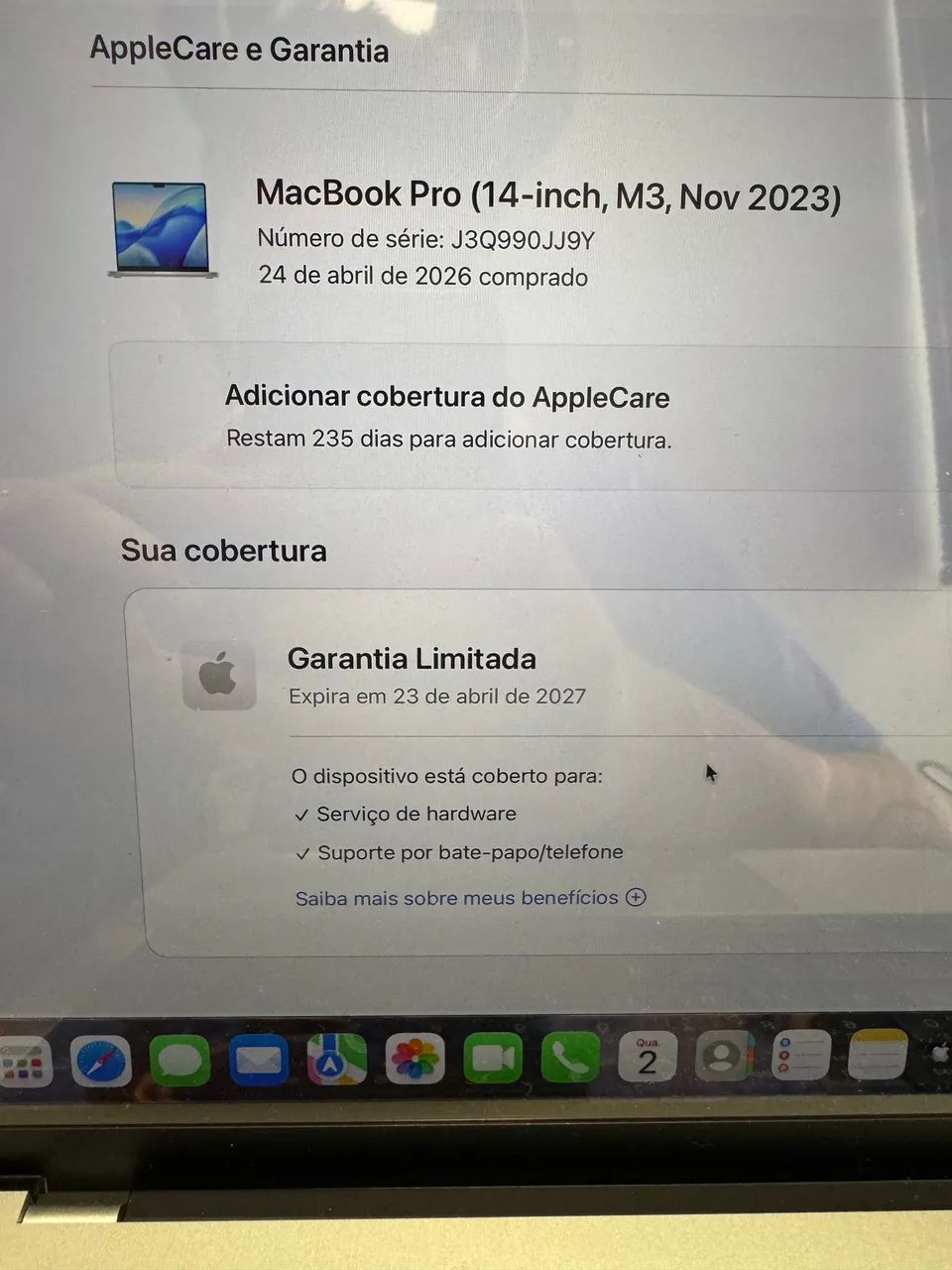 MacBook Pro M3 garantia Apple 05/2027 - Foto 5