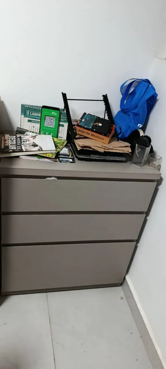 Armário MDF Escritório Cinza - Foto 3