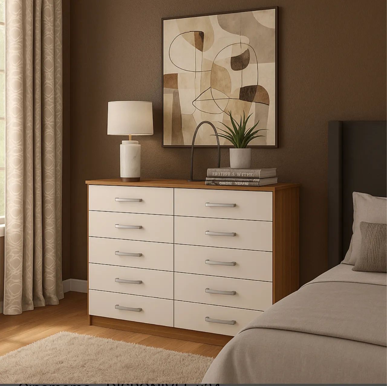 Cômoda com 10 Gavetas - Acabamento Simples - Foto 2