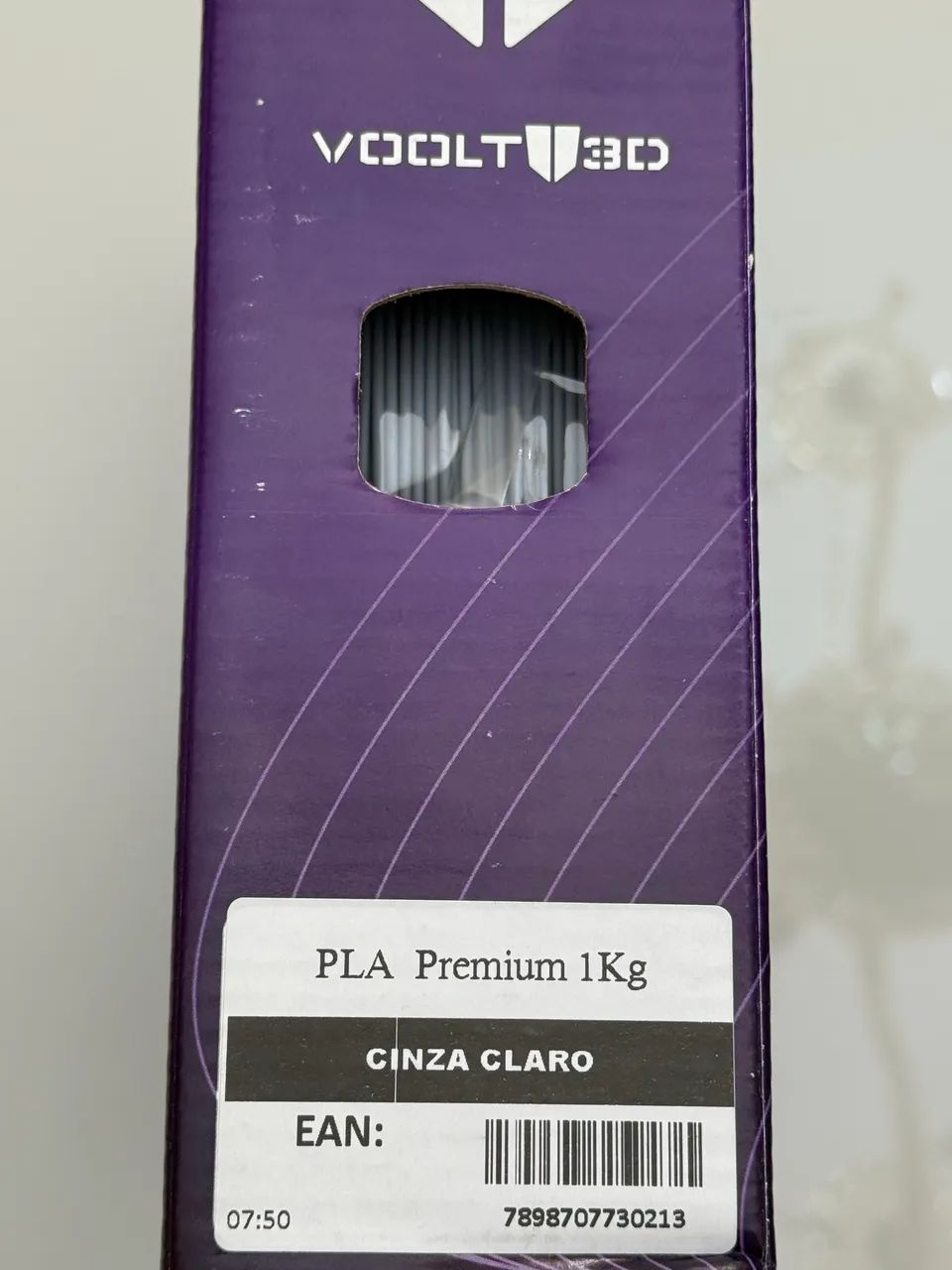 Filamento PLA Cinza Claro Velvet - Voolt 3D - 1 Kg - Foto 3