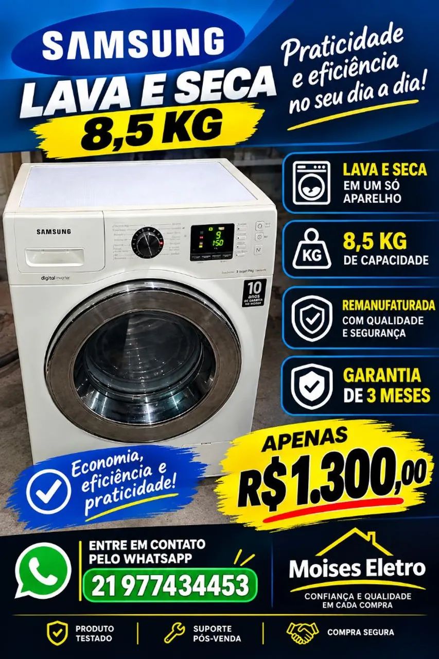 Lava e seca Samsung 