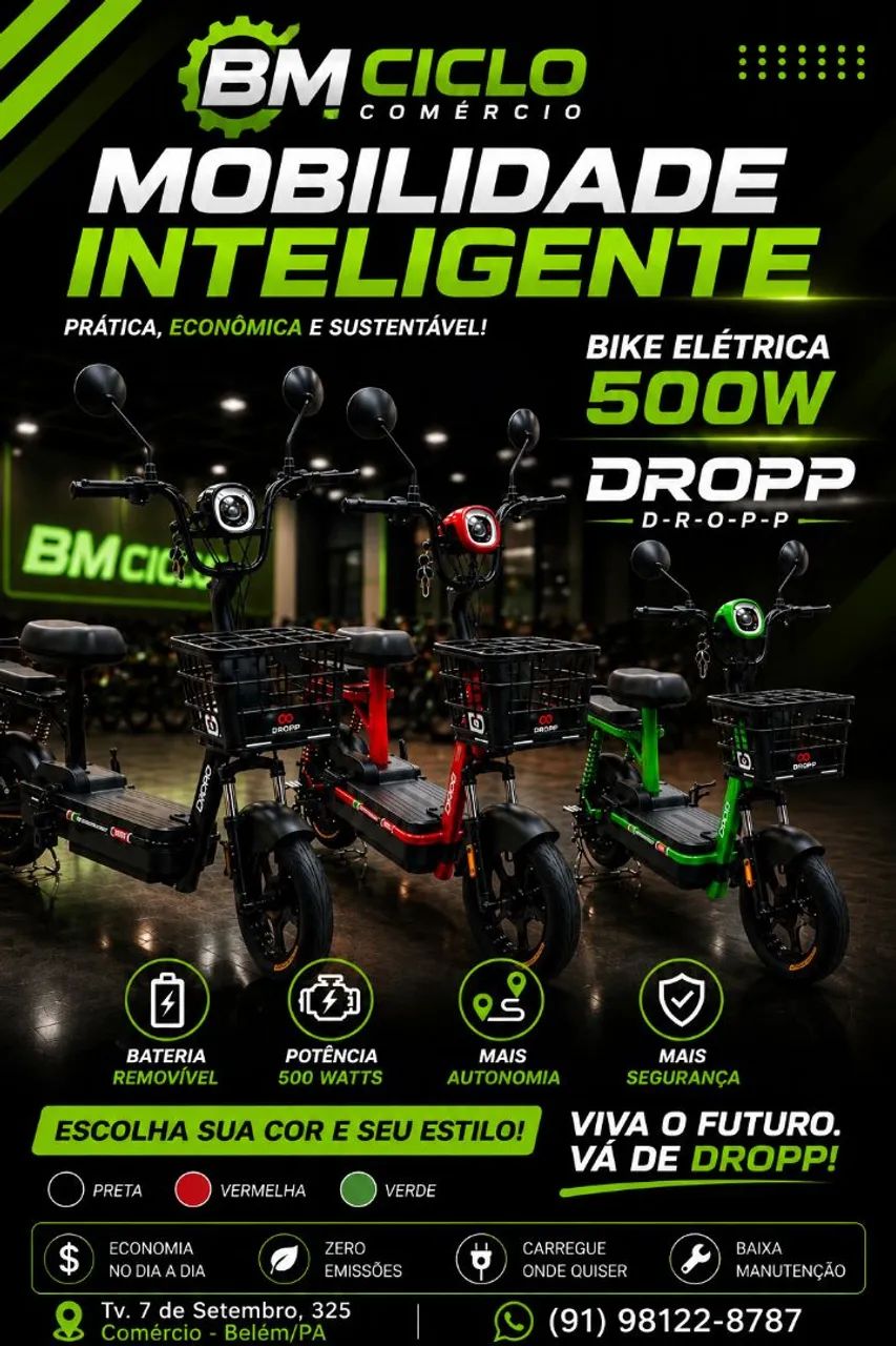 Bicicleta elétrica Dropp 500w City Eletric  - Foto 2