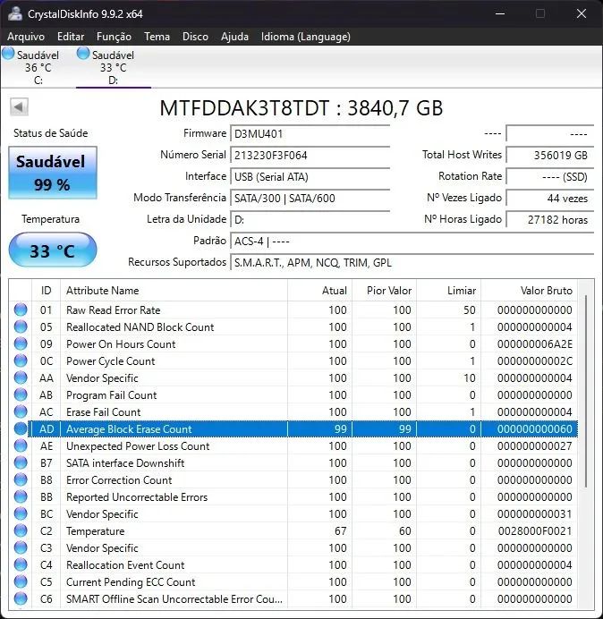 SSD 3tb SATA Micron  3,5 TERA - Foto 3