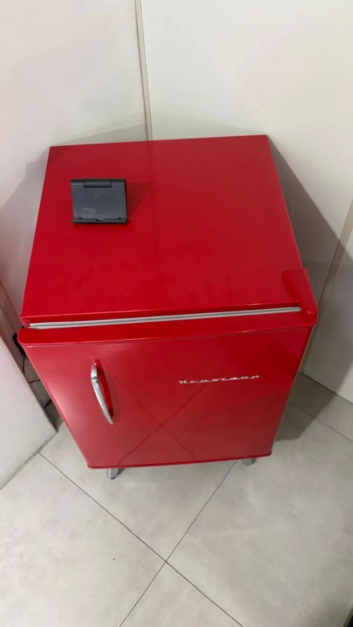 Frigobar retrô Brastemp vermelho - Foto 3