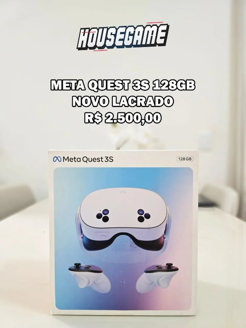 Meta Quest 3s 128GB - Novo Lacrado - Consoles de Vídeo Game
