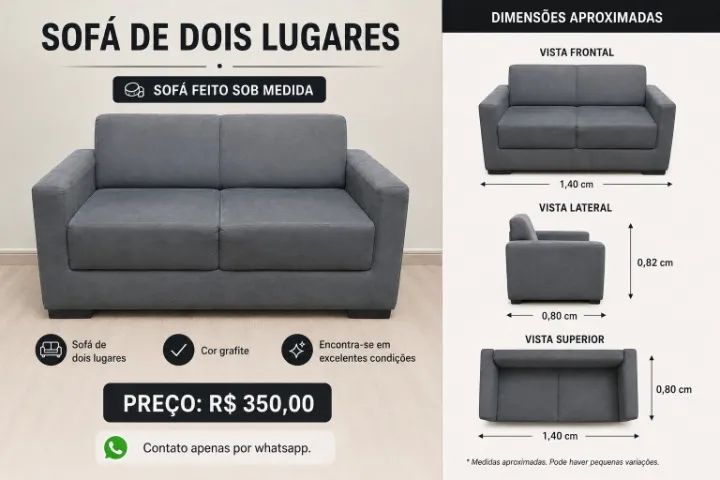 SOFÁ DOIS LUGARES - Foto 3