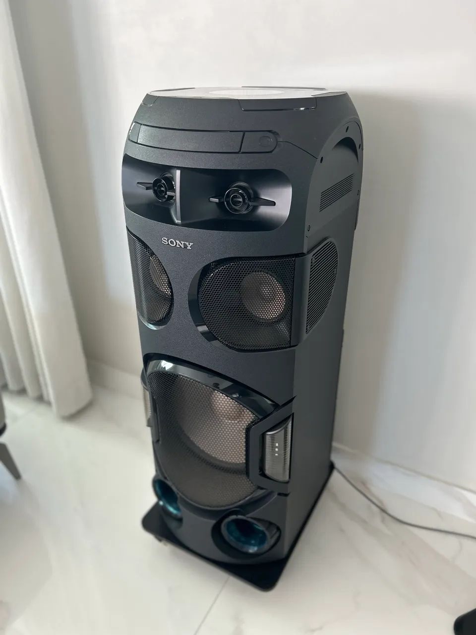 Caixa de som Sony MHC V72 torre com CD e DVD - Foto 3