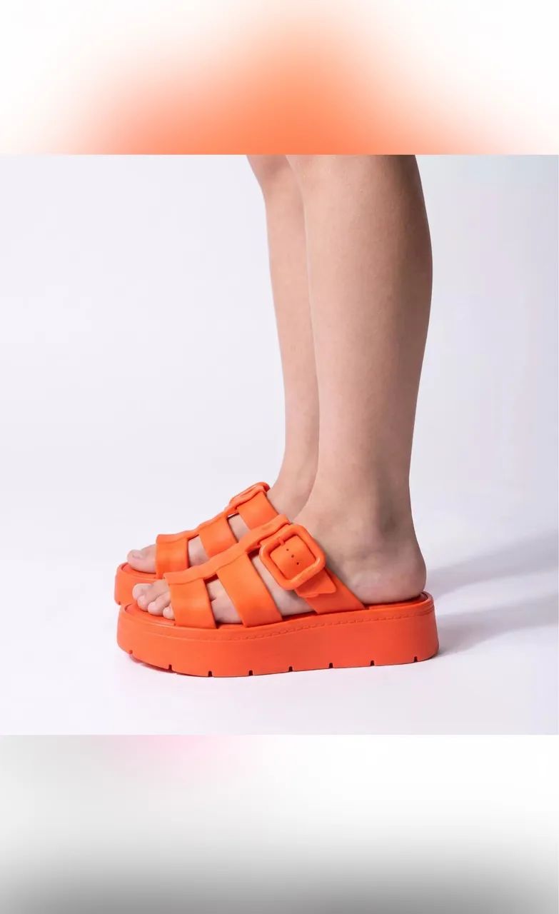 SANDÁLIA MELISSA PUMP PLATFORM AD PLATAFORMA - LARANJA - MELISSA - Foto 5