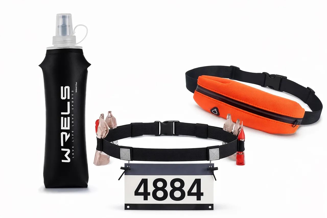 Kit com itens de corrida