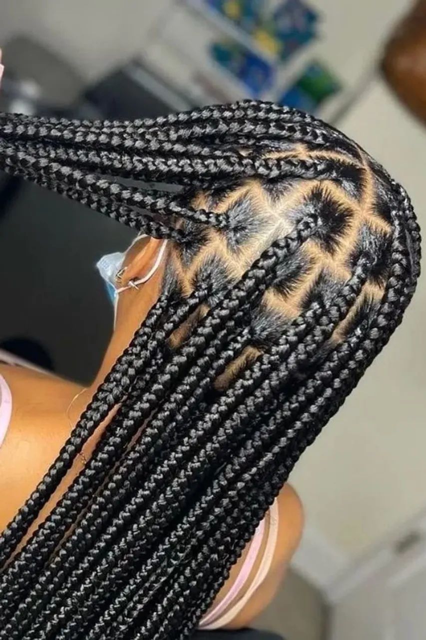Tranças box braids com jumbo 