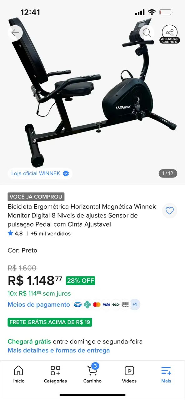 Bicicleta Ergométrica 