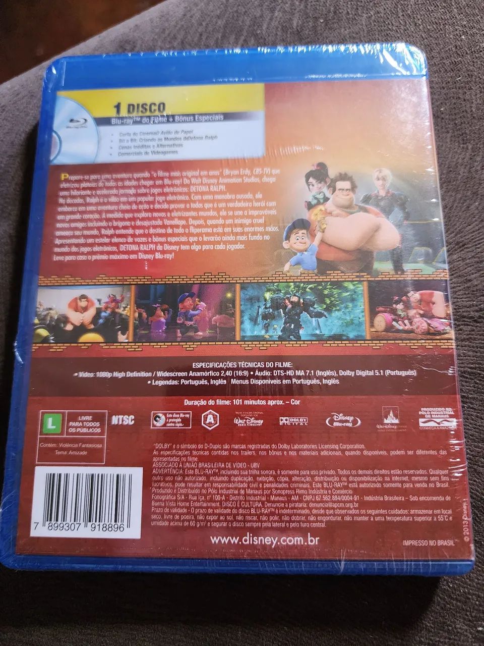 Blu Ray Detona Ralph Disney Original lacrado  - Foto 2