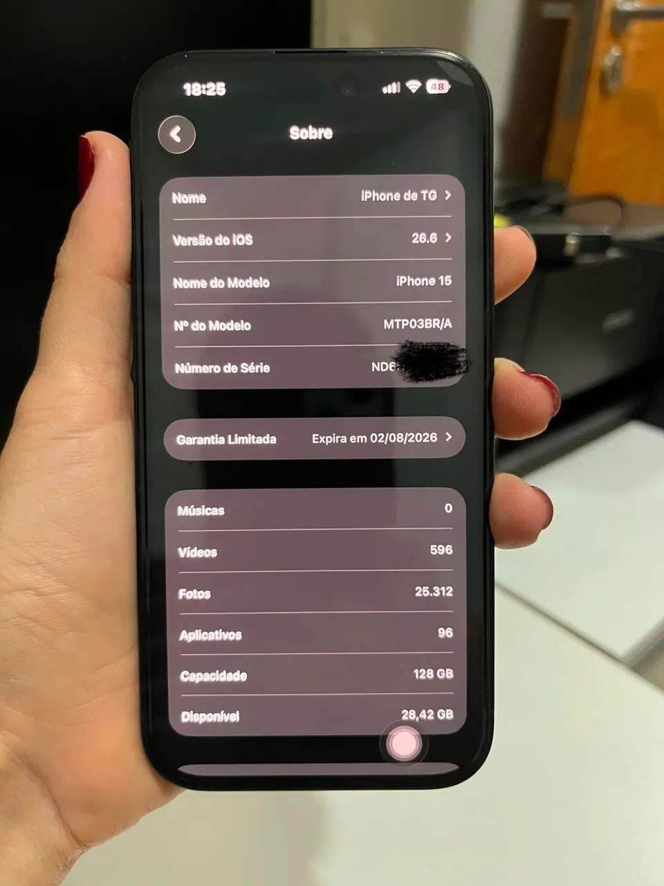 iPhone 15 - 128GB (preto) - Foto 2