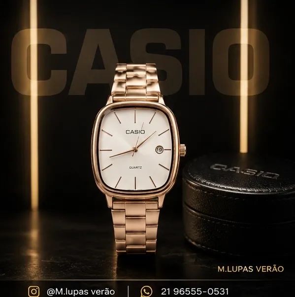 Relógio Casio vintage fundo branco 