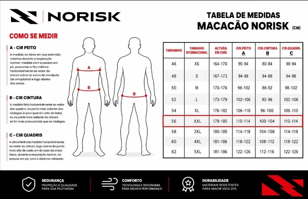 MACACÃO PARA MOTO NORISK SS TAMANHO 56 - Foto 5