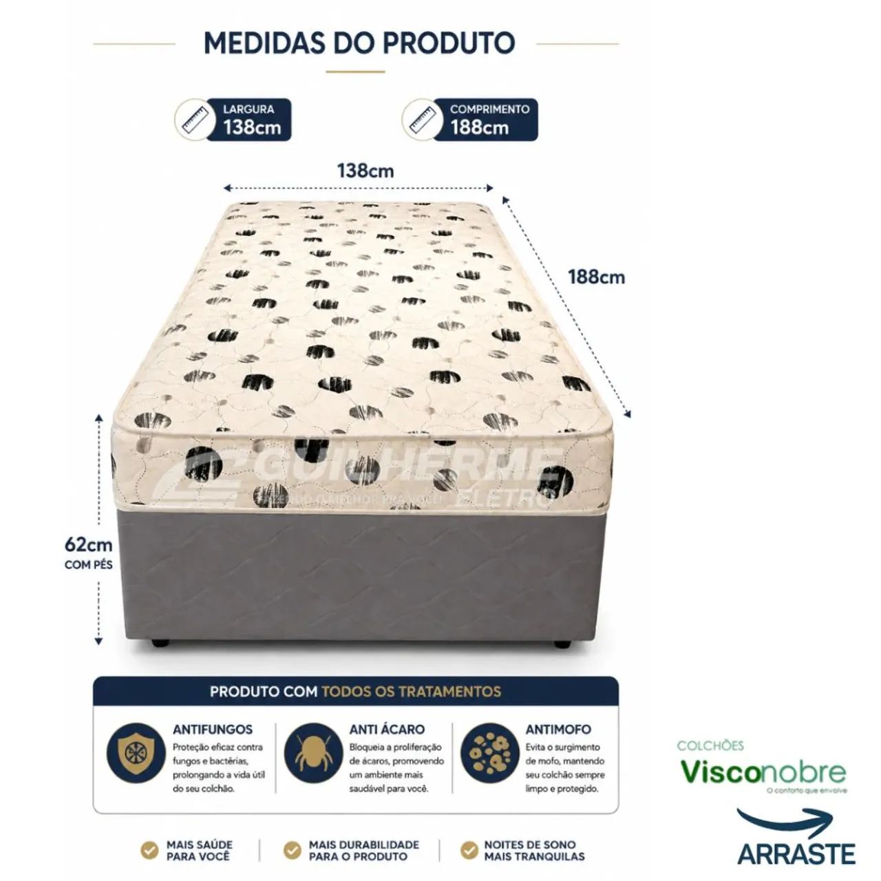 Cama Solteiro Unibox Molas ensacadas - Foto 3