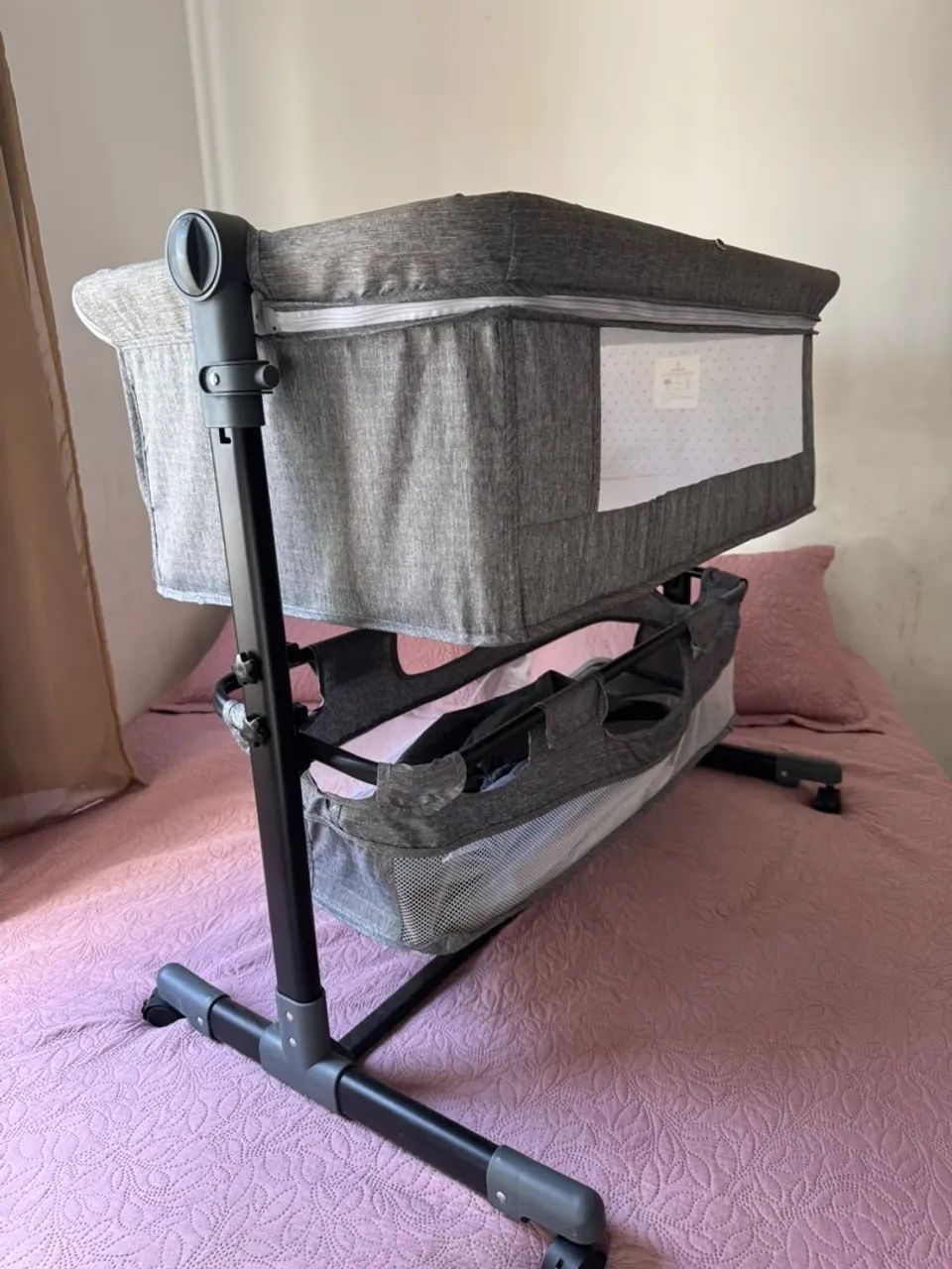 Berço Co-Sleeper Cinza  - Foto 3