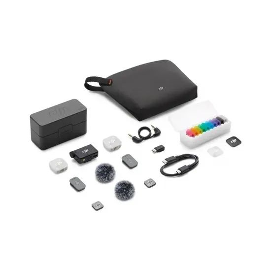 Microfone DJI Mic Mini 2 (2 TX Microfone + 1 RX Receptor + 1 Case