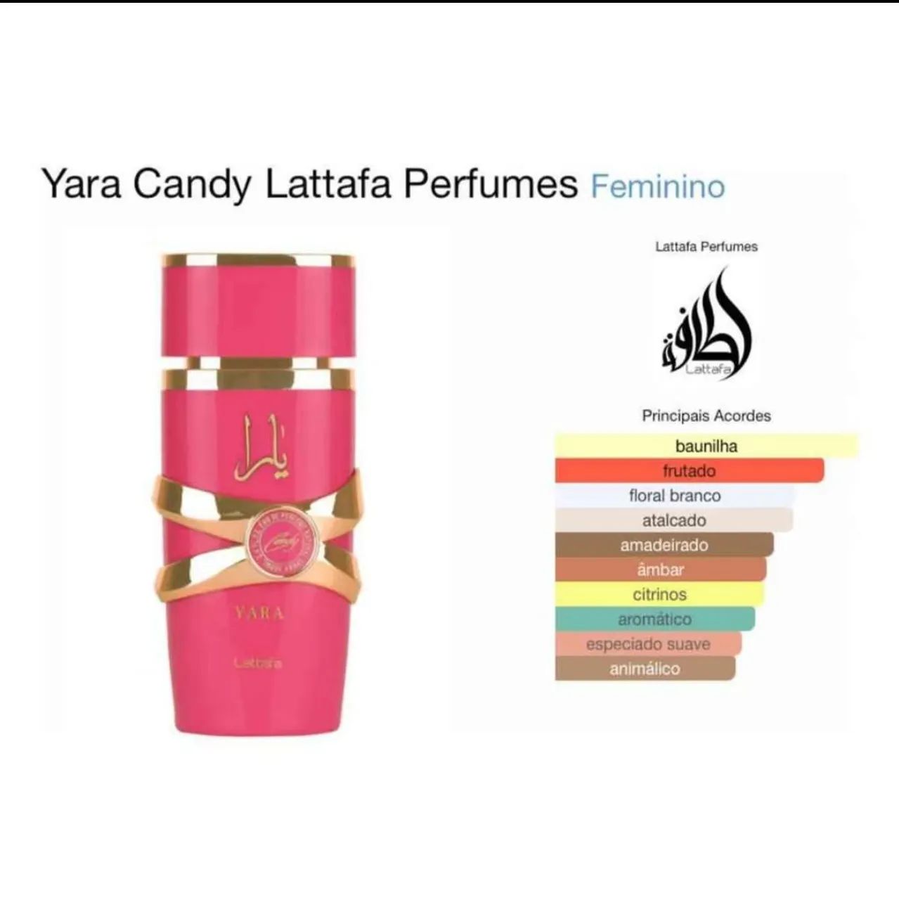 Perfume Árabe Yara Lattafa Candy Perfume Doce de 100ml - Foto 2