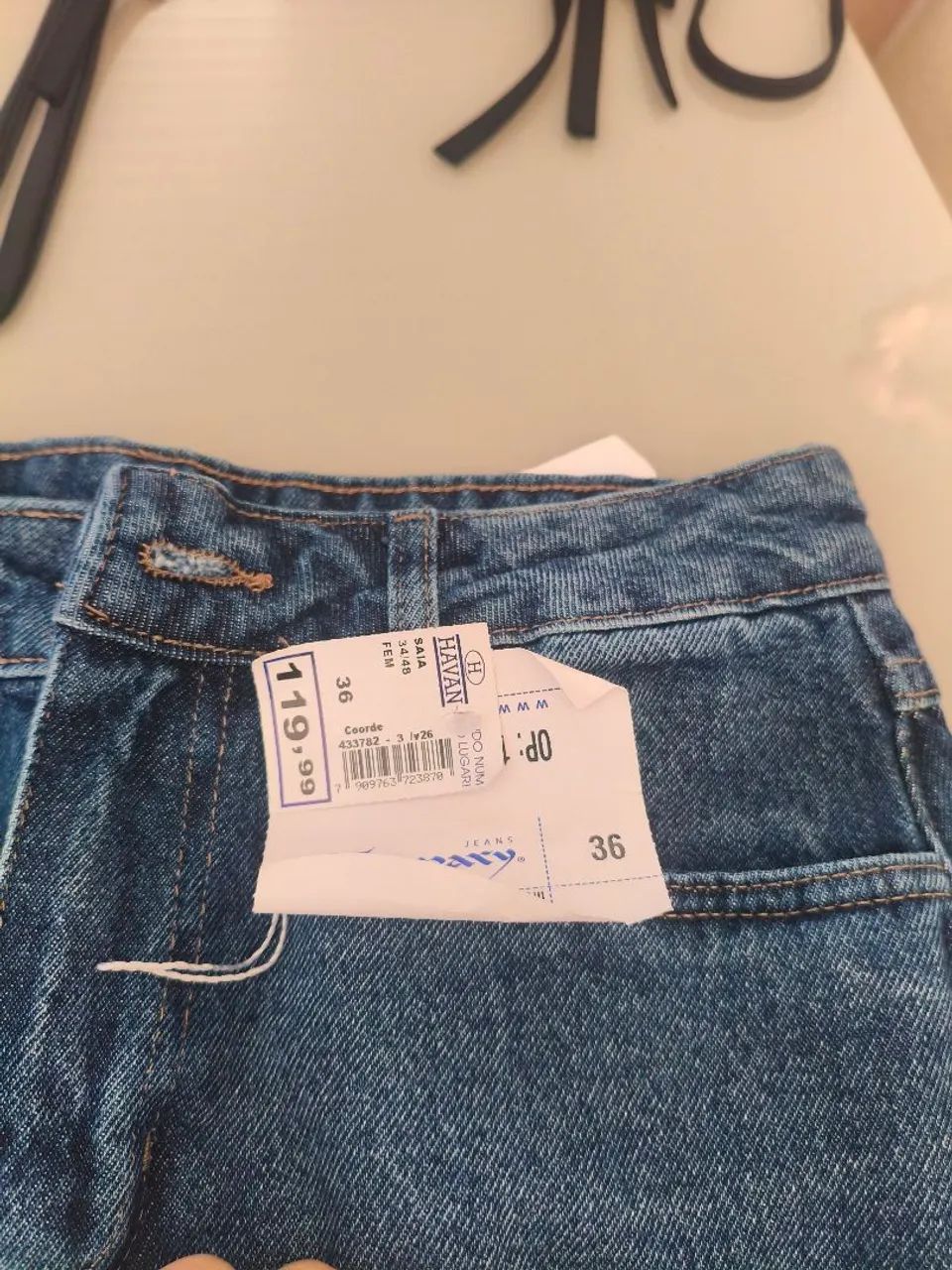Saias jeans Tam 36 veste 36/38  - Foto 4