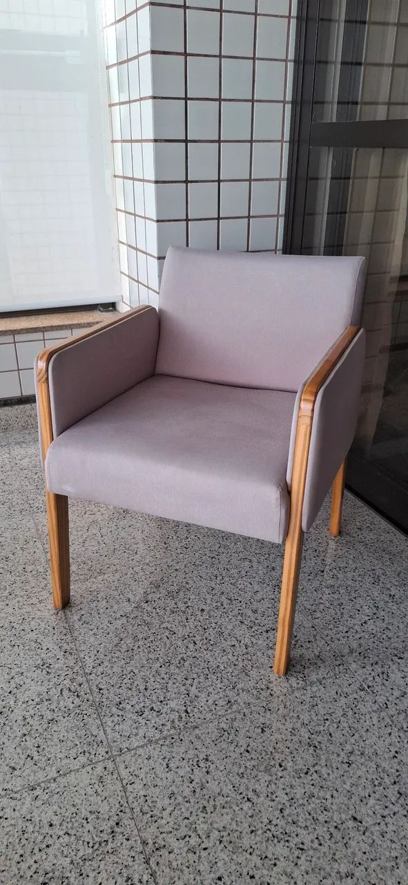 Poltrona Para Sala Arpoador Cinza Claro Oppa Design - Foto 4