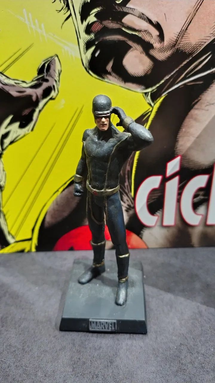 Miniatura Marvel Eaglemoss Ciclope (X-Men) - Perfeito + Fasc. 25 e Embalagem - Foto 3