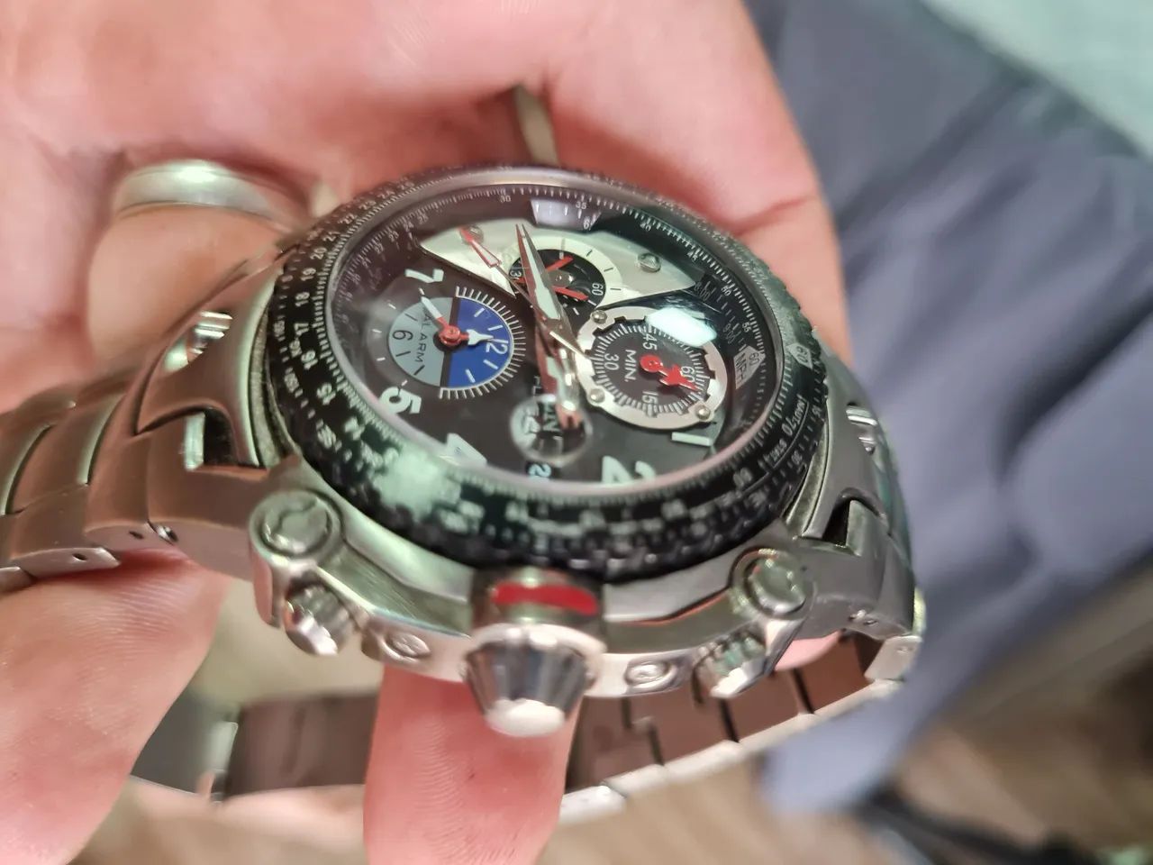 Orient Flytech Cronômetro Titânio! Wr 100m Usado - Foto 3