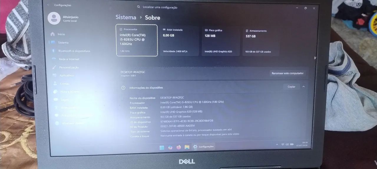 Notebook Dell I5 8 geracao - Foto 3