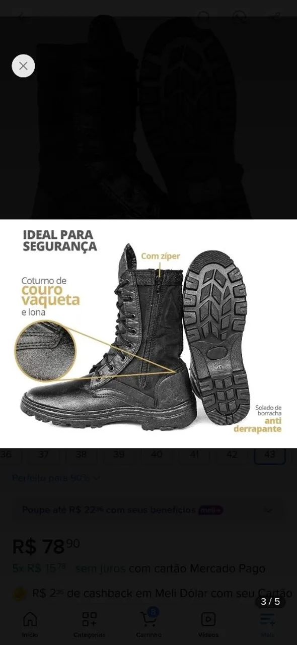 Coturno - Bota Militar - Foto 3