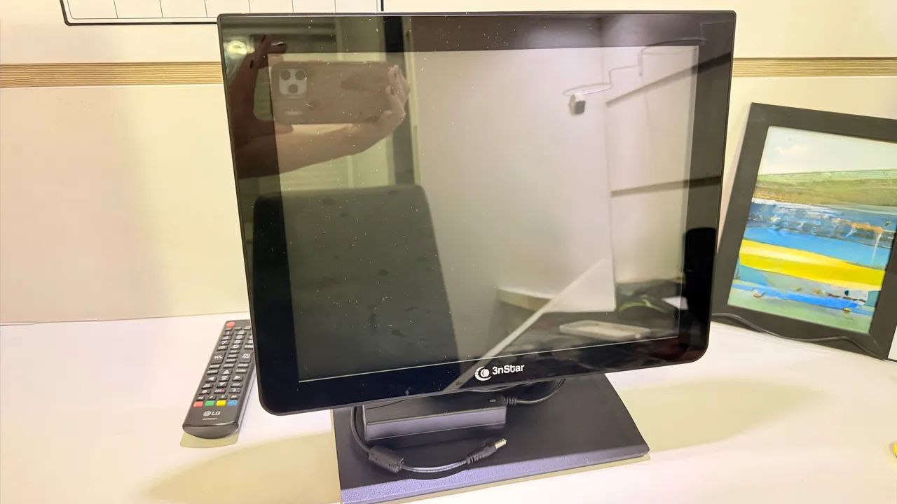 monitor touch screen de 15 polegadas da 3nStar (tela reclinável) 