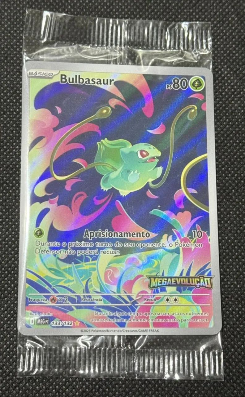 Carta Pokémon Bulbasaur PROMO 133/132 Megaevolução