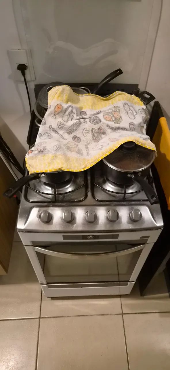 Fogão 4 bocas branco automático