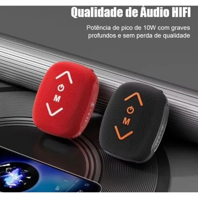 Achadinho Premium! Caixa de Som Bluetooth - Resistente à Água e Função TWS