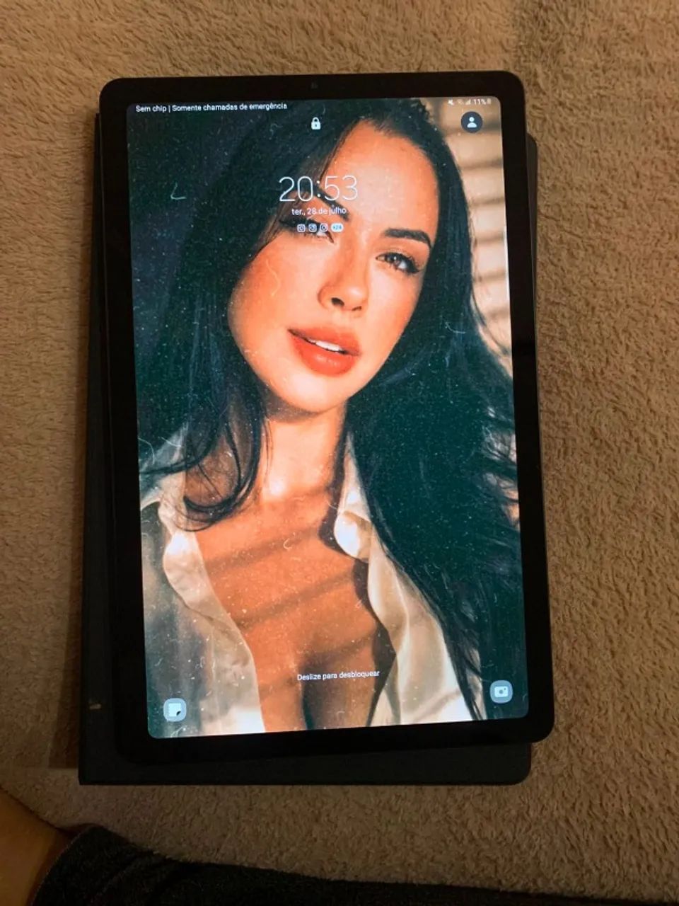 Tablet Samsung, S6 Lite, 128G com capa - Foto 3