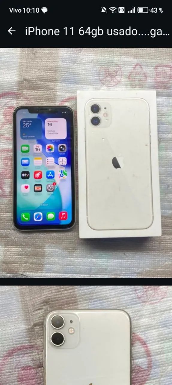 IPhone 11   64gb usado. 76 de bateria