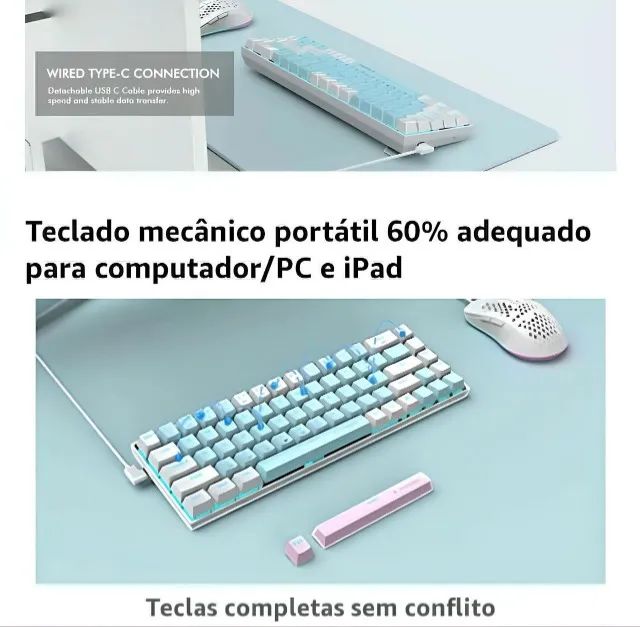 Teclado mecânico Red Switches - Foto 4