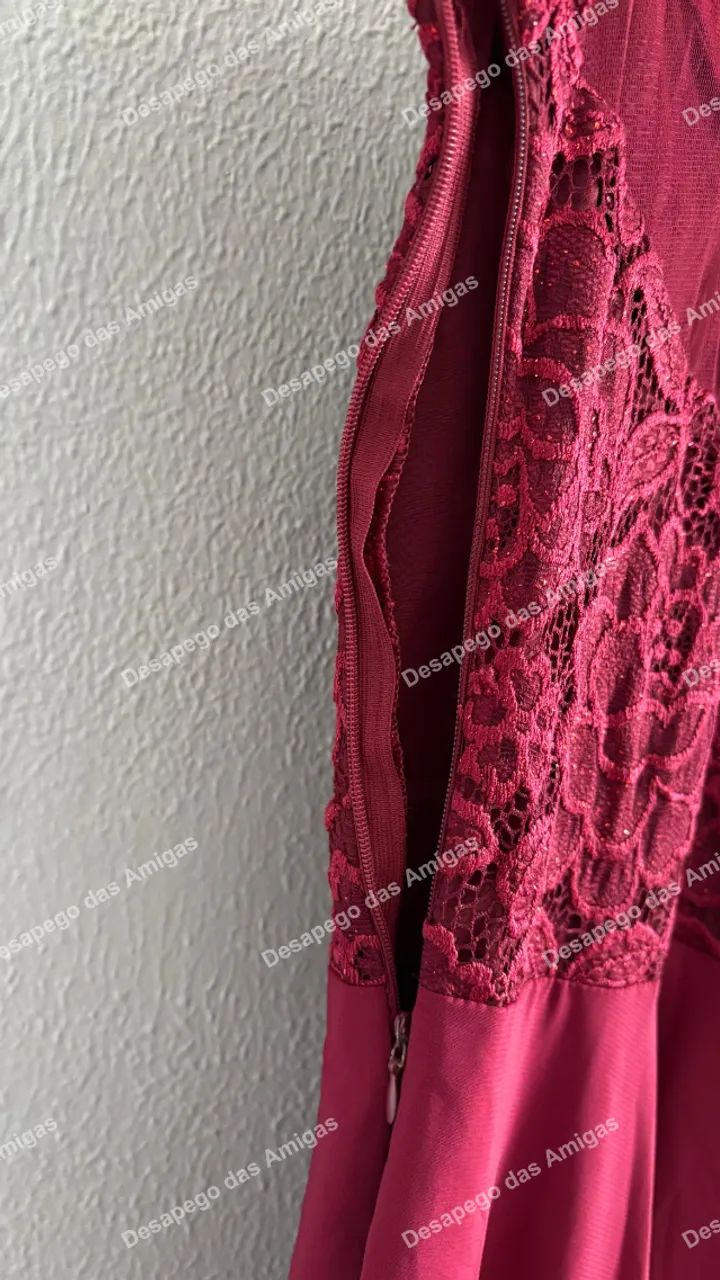 Vestido Marsala Vermelho Vinho - Foto 5