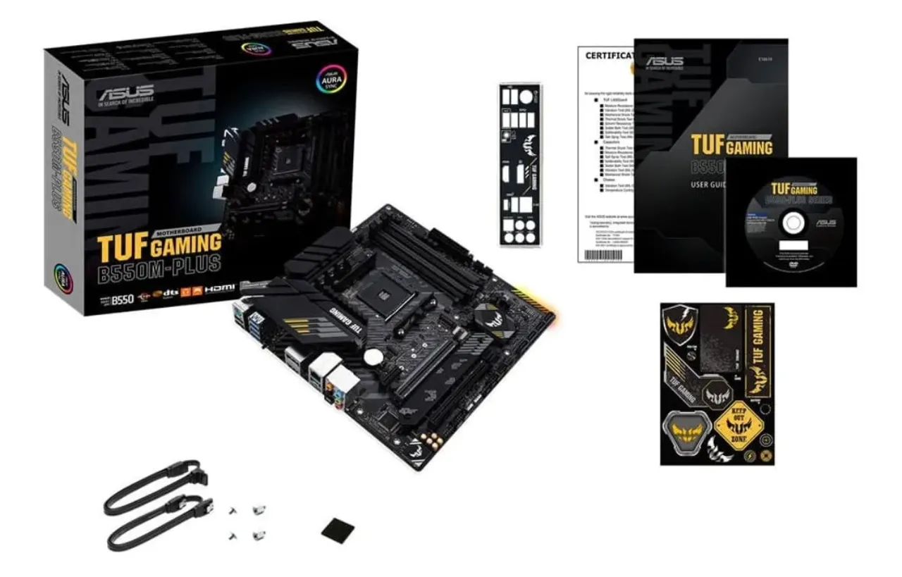 Placa-mãe Asus P/amd Am4 B550m-plus Tuf Gaming 4xddr4 Matx
