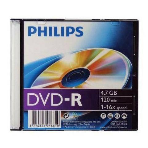 DVD-R Philips 4.7 gb 120 min 1-16x speed