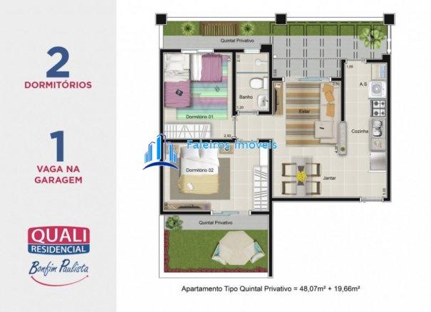 Apartamento 2 dormitórios com sacada e lazer completo MCMV - Apartamento em Lanç... - Foto 12
