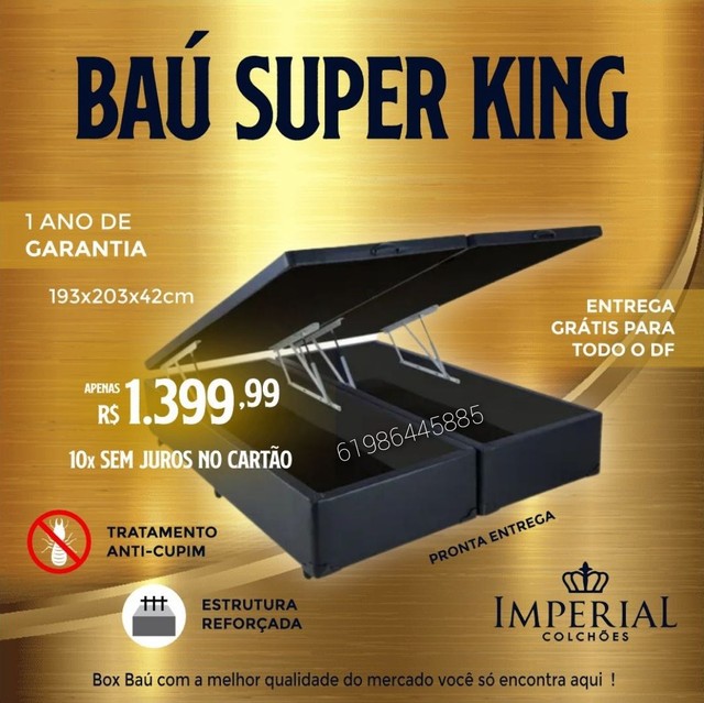 Base Box , Super king , Queen , Casal Padrão , Solteiro , sob