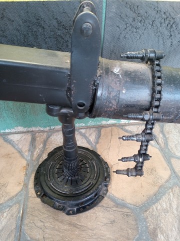 Metralhadora Artesanal Para Decoração Sítio Clube De Tiro - Foto 4