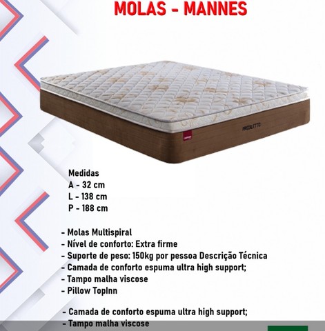 Quarto cama colchão box casal 138x188
