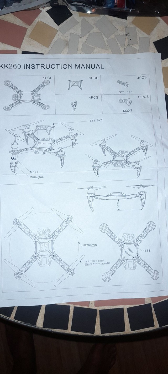 Kit Drone Race KK 260 FPV zerado  - Foto 6
