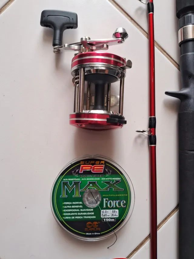 Vara Pesca Profissional 20-80lbs Suporta 40kilos Pra Peixe de Couro Pesado Produto NOVO<br> - Foto 3