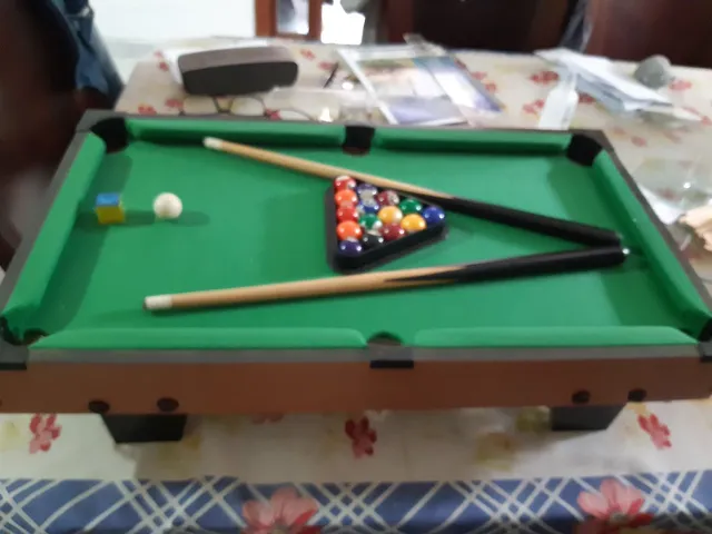 Jogo Mesa Mini Bilhar Sinuca Snooker 51 X 31 Completo em Promoção na  Americanas