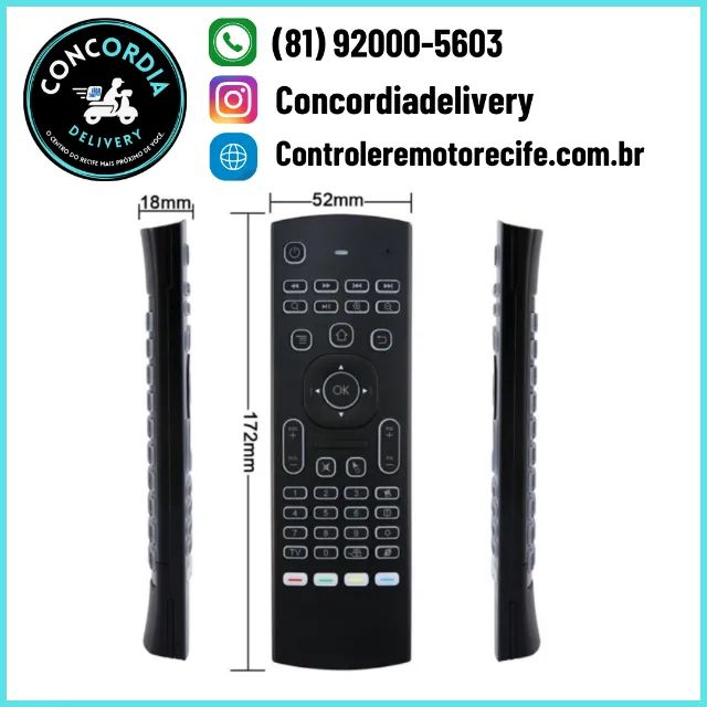 Controle Remoto Universal Air Mouse com iluminação - Foto 4