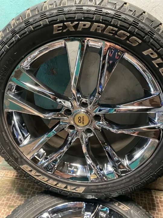 Para -Despega- Vendo Jogo De Rodas Aro 20 Cromas- Em ótimo Estado-5 Furos- - Foto 9