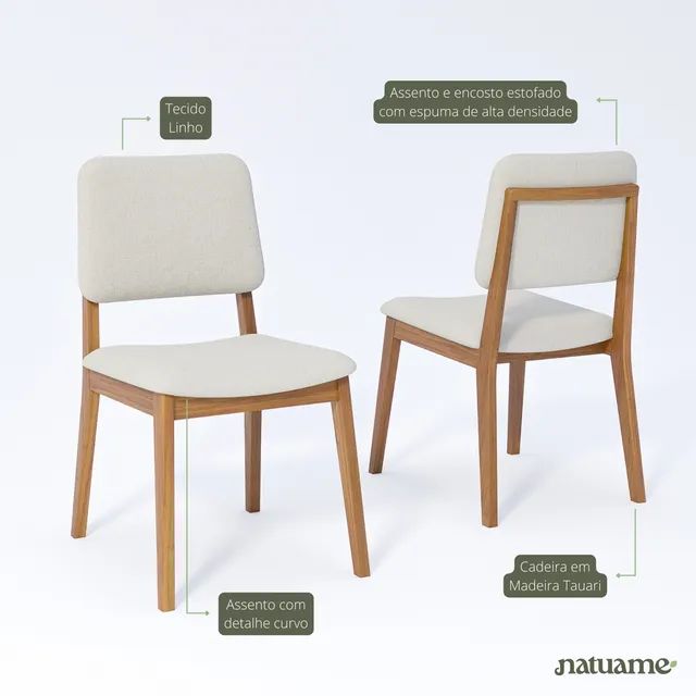 Kit 2 Cadeiras Super Design Em Madeira p76 - Foto 2